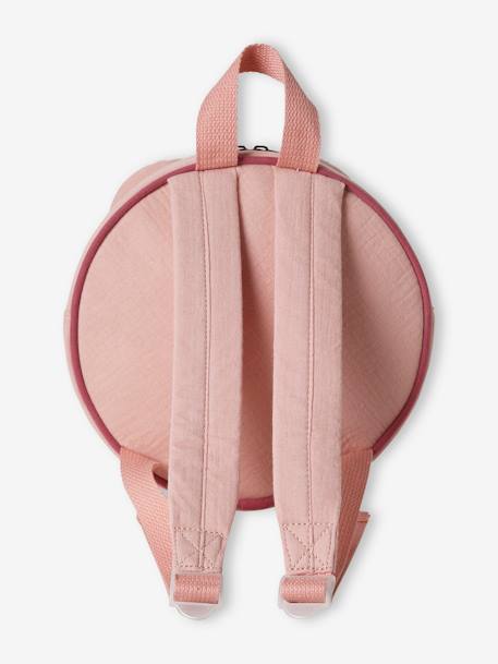 Sac à dos maternelle fleur fille en gaze de coton vieux rose 