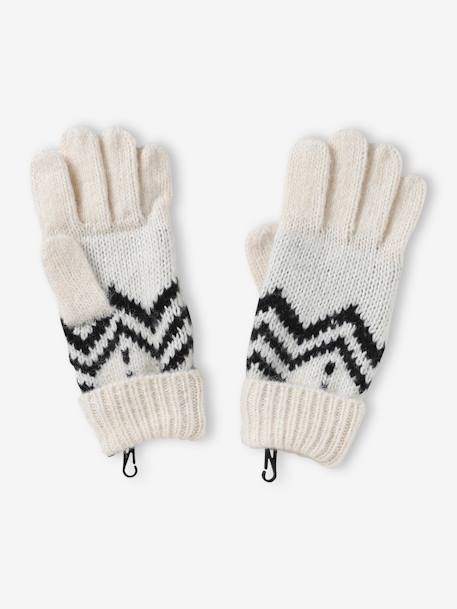 Jungen Fingerhandschuhe beige 