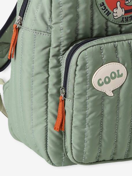 Jungen Rucksack „Cool attitude“, gesteppt lichen 