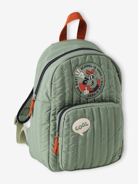 Jungen Rucksack „Cool attitude“, gesteppt lichen 