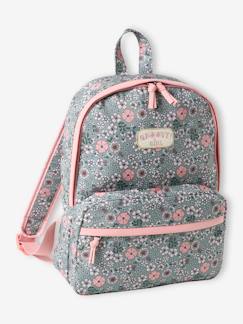 Schultasche und Bastelschürze-Mädchen-Accessoires-Schulranzen, Federmäppchen-Mädchen Schulrucksack mit Blumen „Groovy girl“