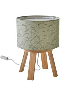 Bettwäsche & Dekoration-Kinderzimmer Nachttischlampe „Kleiner Dino“ aus Holz