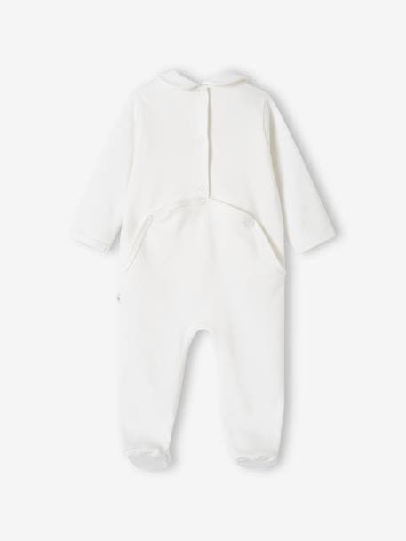 Lot de 2 dors-bien 'animaux' bébé fille en coton bio bleu jean+rose poudré 