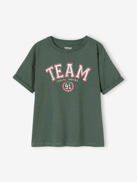 T-Shirt 'Team' - Sport Mädchen grün 