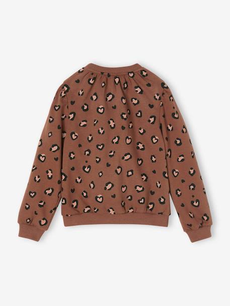 Mädchen Sweatshirt altrosa+schokoladebraun 