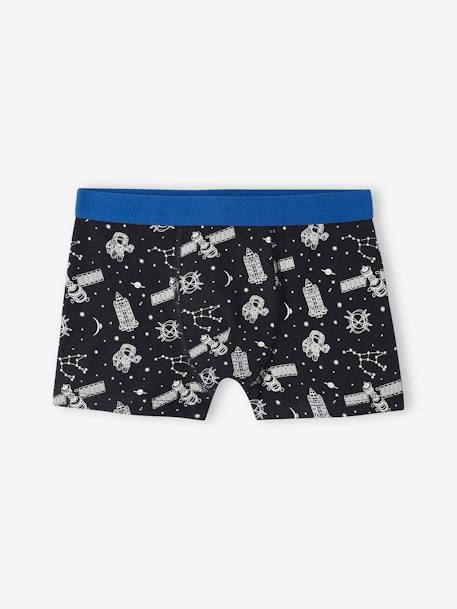 Lot de 5 boxers stretch espace garçon bleu roi 