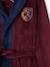 Jungen Fleece-Morgenmantel mit Wappen bordeaux 