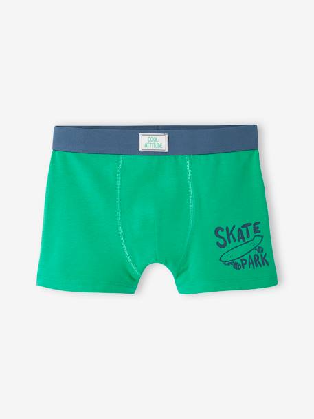 5er-Pack Jungen Boxershorts aus Stretch, Skater grün 