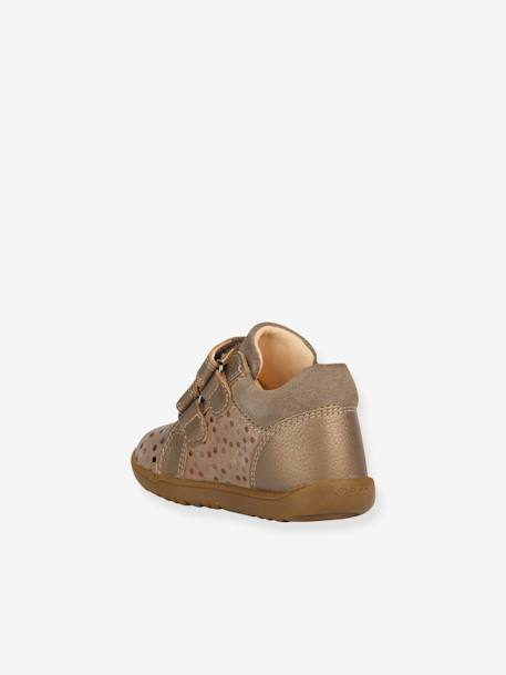 Hohe Baby Lauflern-Sneakers B Macchia Girl GEOX grau glanzeffekt 