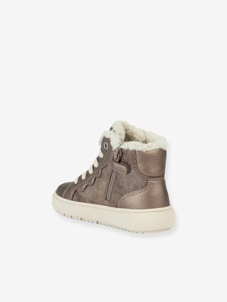 Warme Kinder High-Sneakers J Theleven Girl B ABX GEOX grau+marine 