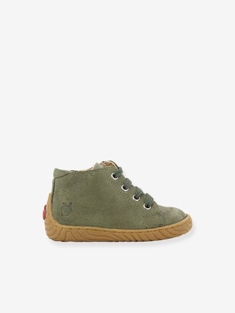 Bottines bébé Wood Zip Base SHOO POM® marine+olive 