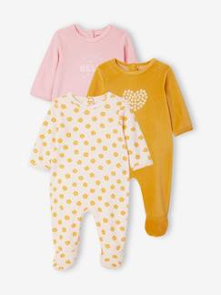 Baby-Strampler, Pyjama, Overall-3er-Pack Baby Samtstrampler BASICS Oeko-Tex