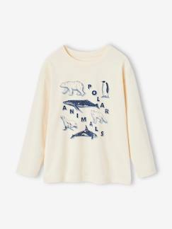 Junge-T-Shirt, Poloshirt, Unterziehpulli-Jungen 2-in-1-Shirt mit Recycling-Baumwolle