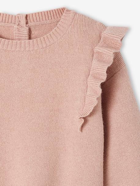 Baby-Set aus Strick: Pullover & Leggings pudrig rosa 