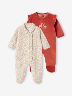 Bébé-Pyjama, surpyjama-Lot de 2 dors-bien bébé fille en velours