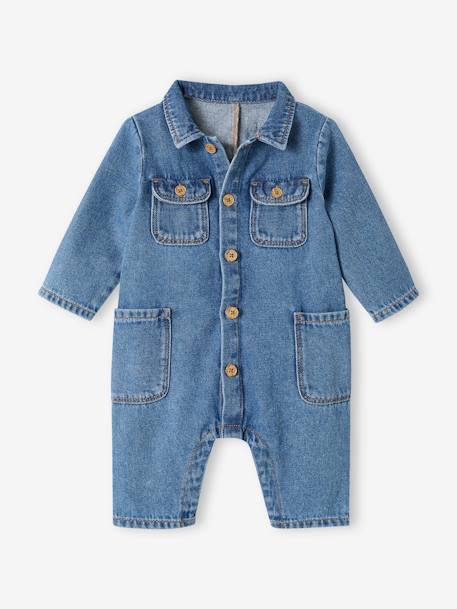 Combinaison bébé en denim stone 