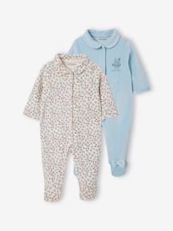 Baby-Strampler, Pyjama, Overall-2er-Pack Baby Samt-Strampler Oeko-Tex