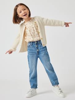 Unverwüstlichen und Passgenauen Hosen-Mädchen-Hose-Jeans "Mom fit" Denim - Die Passgenaue für Mädchen, REGULAR