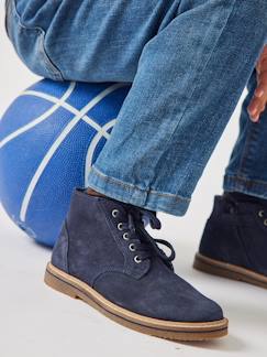 Chaussures-Boots lacées et zippées en cuir enfant collection maternelle