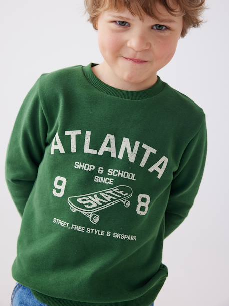 Jungen Kapuzensweatshirt BASIC grün+nachtblau+pekannuss 