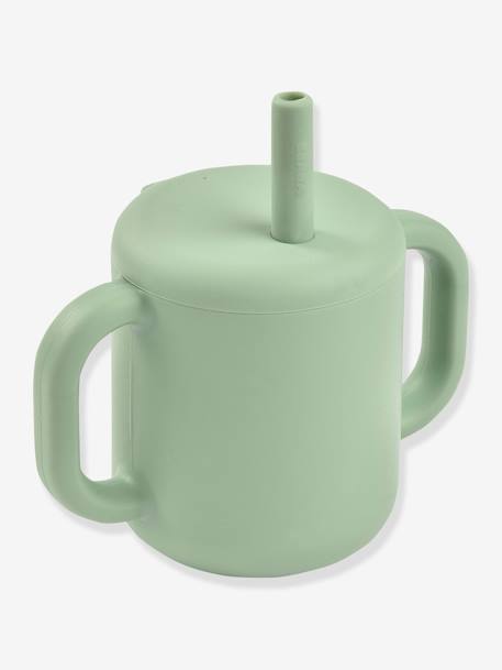 Tasse paille silicone BÉABA vert 