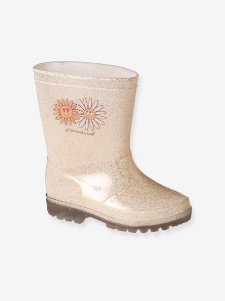 Bottes de pluie pailletées enfant multicolore 