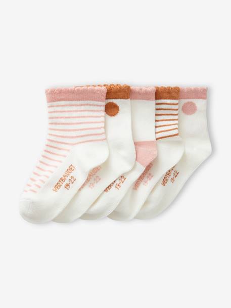 5er-Pack Baby Mädchen Socken BASICS Oeko-Tex rostfarben 