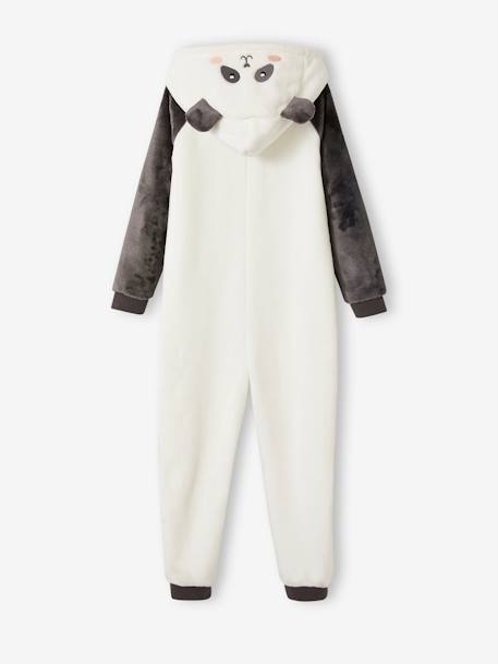 Combi-pyjama panda fille gris 