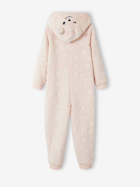 Combi-pyjama ourson phosphorescent fille rose 