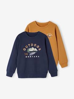 Junge-Pullover, Strickjacke, Sweatshirt-Sweatshirt-2er-Pack Jungen Sweatshirts, BMX-Print