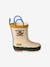 Bottes de pluie fourrées en caoutchouc imprimé bébé beige 