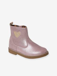 Chaussures-Boots coeur en cuir fille collection maternelle