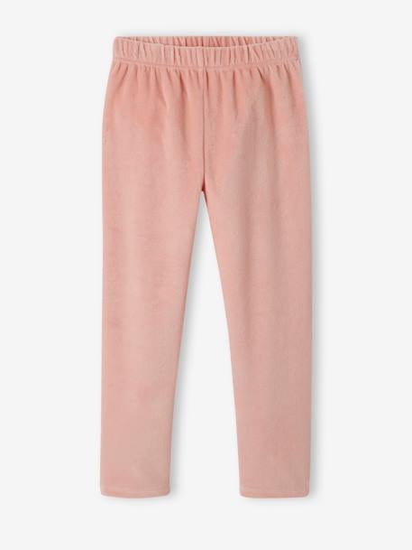 Lot de 2 pyjamas 'love' en velours fille vieux rose 