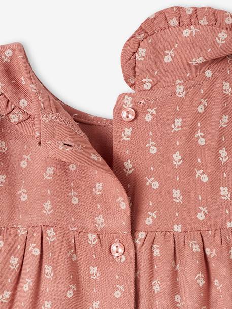 Robe fluide bébé à volant vieux rose 