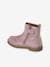 Boots coeur en cuir fille collection maternelle rose 