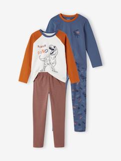 Junge-Pyjama, Overall-2er-Pack Jungen Schlafanzüge, Dinos