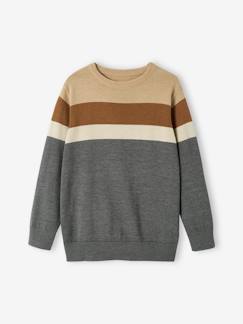Junge-Pullover, Strickjacke, Sweatshirt-Pullover-Jungen Feinstrickpullover mit Streifen