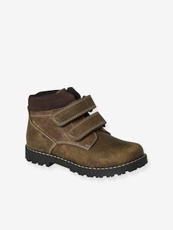 Chaussures-Chaussures garçon 23-38-Boots, bottines-Boots scratchées et zippées en cuir enfant collection maternelle