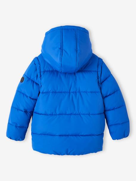 Jungen 2-in-1-Steppjacke mit Fleecefutter blau 