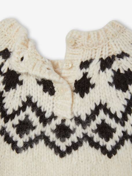 Baby-Jaquard-Pullover beige meliert 