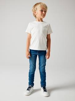 Happy School-Junge-Hose-Jungen Slim-Fit-Jeans WATERLESS, Hüftweite SLIM