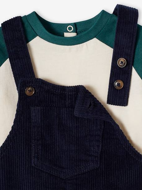 Baby-Set: Shirt, Latzhose, Cap & Socken nachtblau 