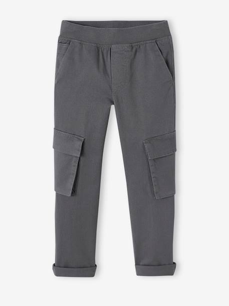 Jungen Cargohose, Hüftweite SLIM bronze+schiefergrau 