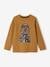 T-shirt fun motif animal crayonné garçon caramel+kaki 