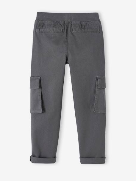 Jungen Cargohose, Hüftweite SLIM bronze+schiefergrau 