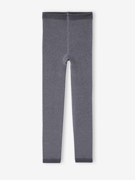 Mädchen Thermo-Leggings blau+grau meliert+pudrig rosa+schwarz 