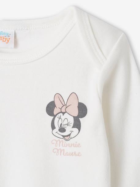 Ensemble bébé fille body + pantalon + bonnet Disney® Minnie rose poudré 