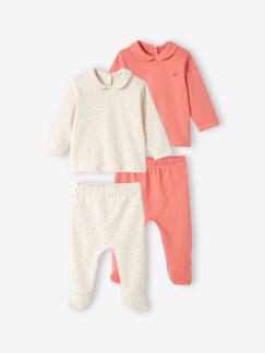 Bébé-Pyjama, surpyjama-Lot de 2 pyjamas coeur bébé en interlock
