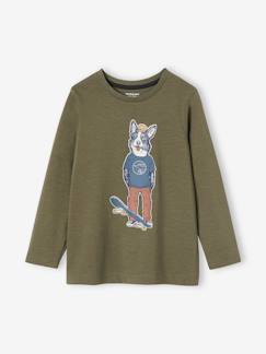 -T-shirt fun motif animal crayonné garçon