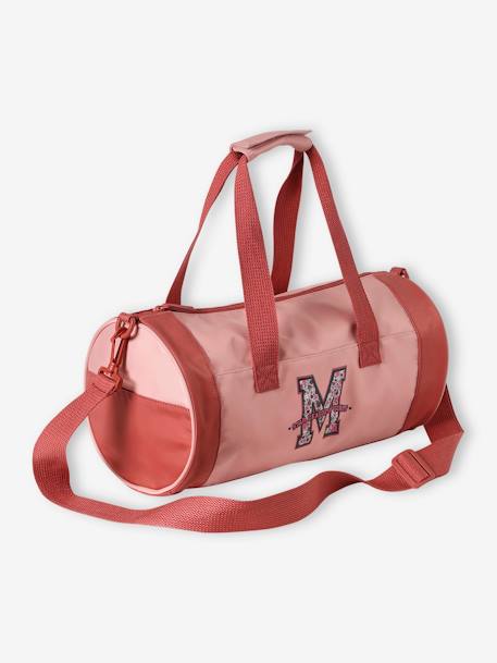 Sporttasche für Mädchen, zweifarbig, Glitteraufdruck rosa 